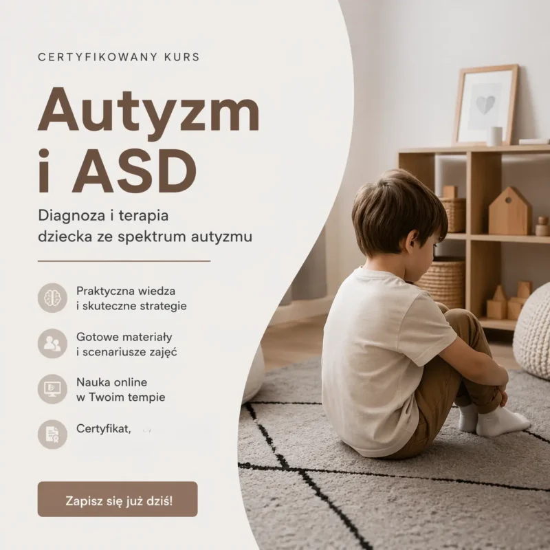 DIAGNOZA I TERAPIA DZIECKA Z AUTYZMEM, ZESPOŁEM ASPERGERA, ZABURZENIAMI ZE SPEKTRUM (ASD)
