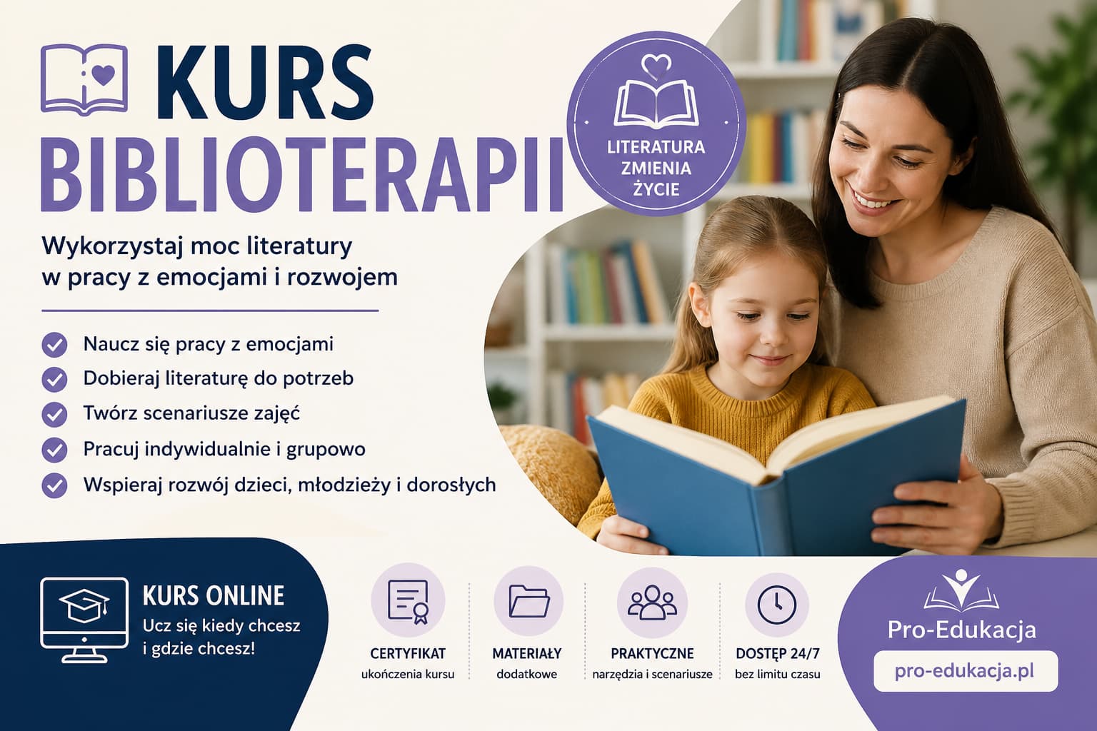 Kurs biblioterapii online