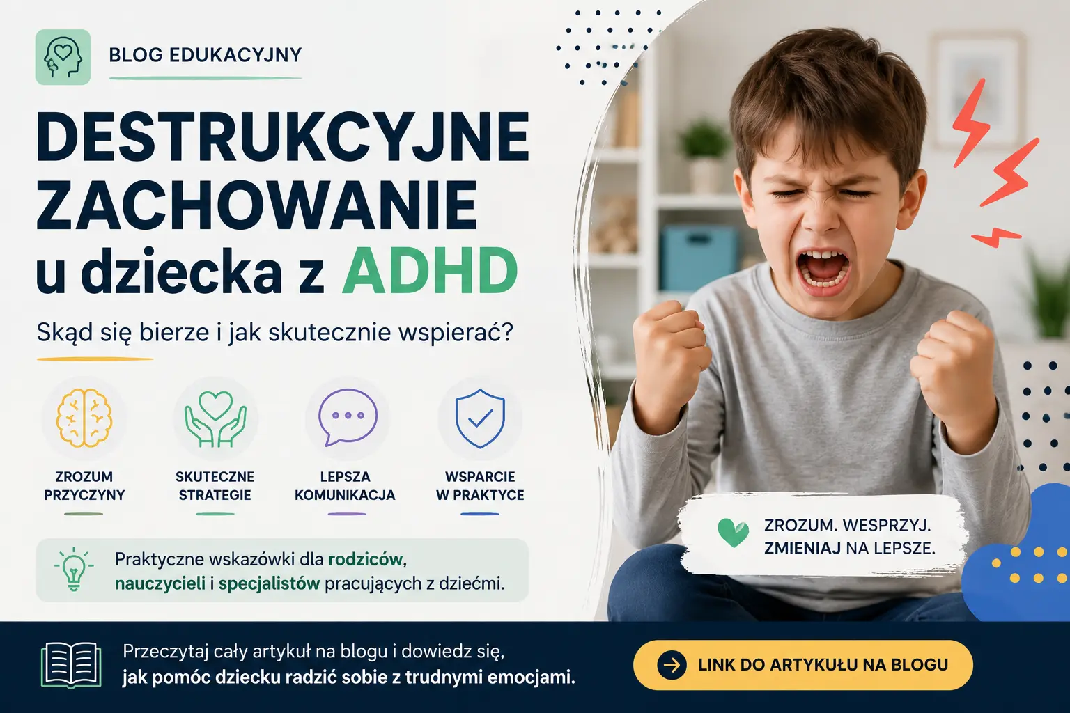 Destrukcyjne zachowanie u dziecka z ADHD – skąd się bierze i jak skutecznie reagować
