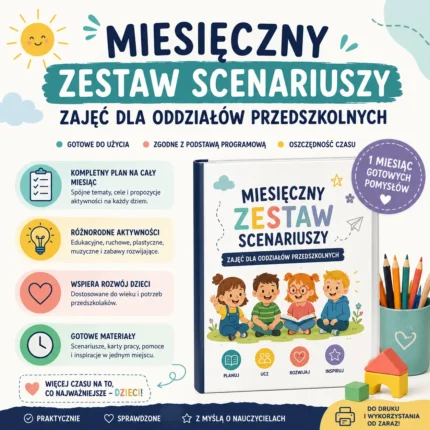 Miesięczny zestaw zajęć dla oddziałów przedszkolnych