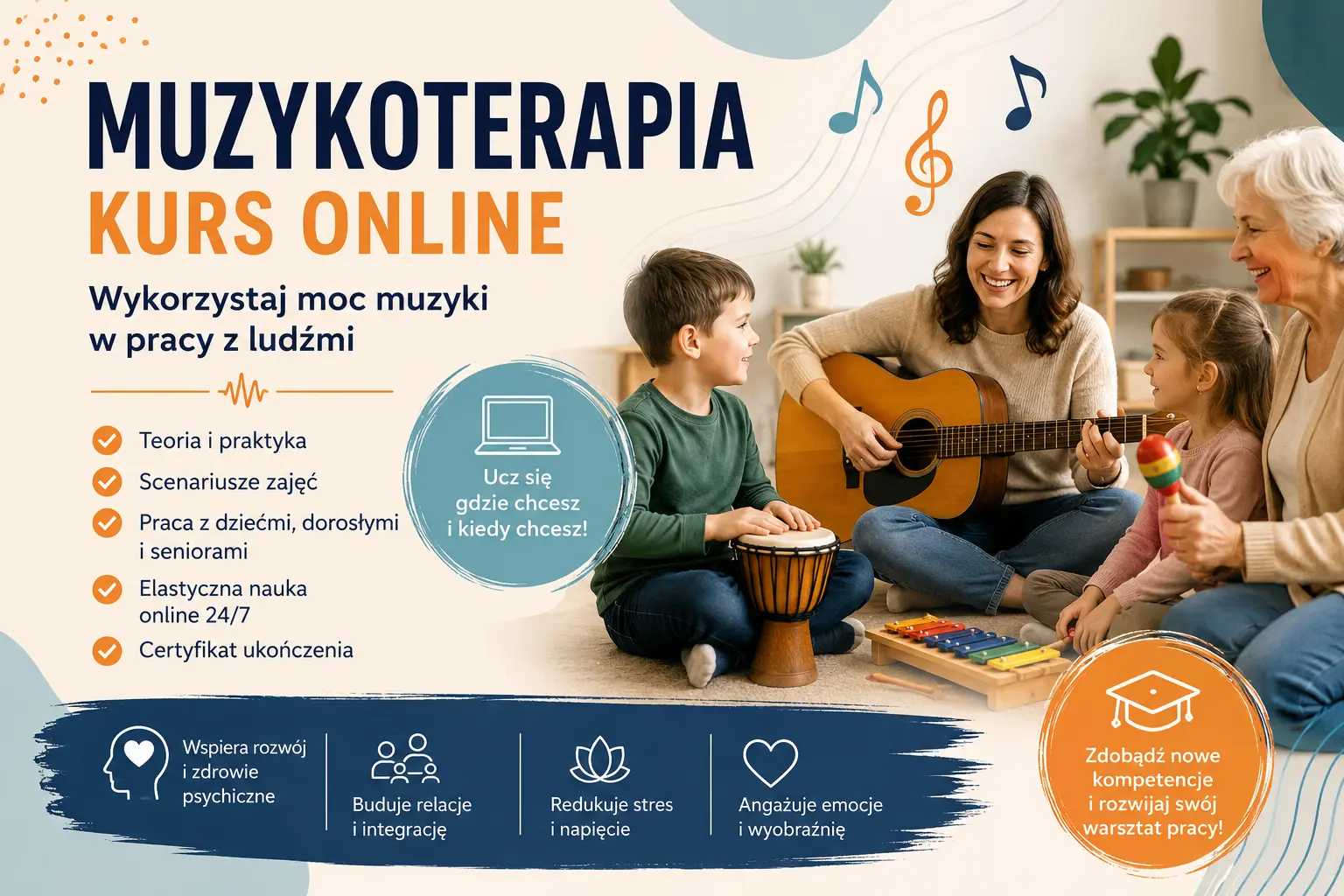 Muzykoterapia kurs online