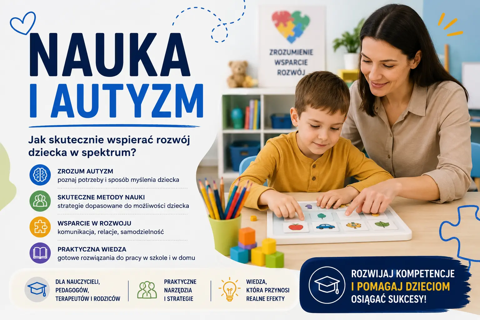 Nauka i autyzm – skuteczne metody wspierania rozwoju i edukacji dzieci w spektrum