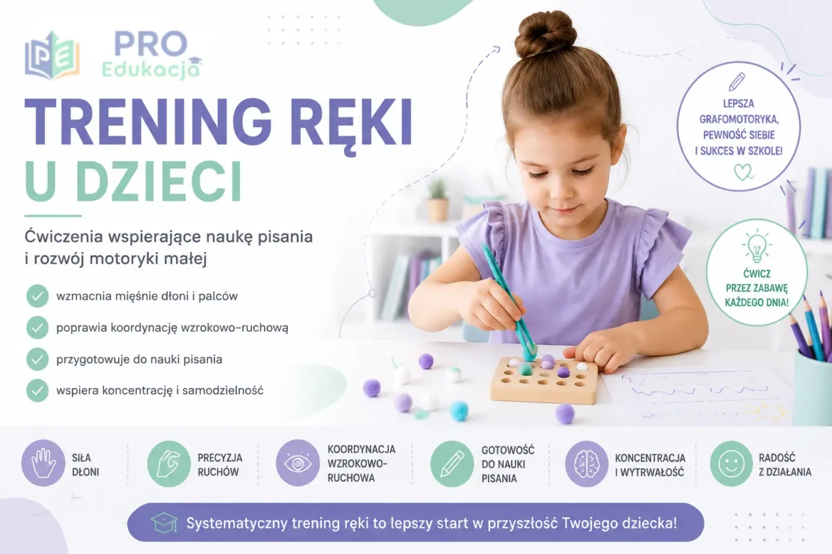 Trening ręki u dzieci – jak wspierać rozwój motoryki małej i przygotować dziecko do nauki pisania?