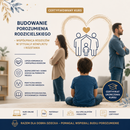 Certyfikowany Kurs - Budowanie Porozumienia Rodzicielskiego – Współpraca rodziców w sytuacji konfliktu i rozstania